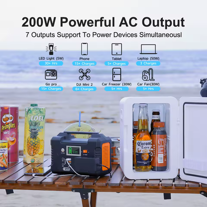 🌞 Central Eléctrica Portátil FlashFish E200 con Panel Solar