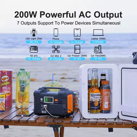 🌞 Central Eléctrica Portátil FlashFish E200 con Panel Solar